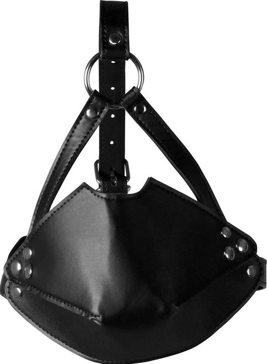 Actual product image Ouch! Head Harness with Mouth Cover and Solid Ball Gag