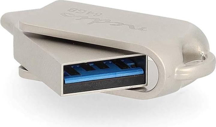 Actual product image Nedis Flash drive - 64 GB - USB-A/USB-C - Read speed: 90 MB/s - Write speed: (64 GB, USB-A, USB-C)