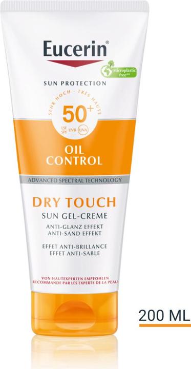 Produktbild Eucerin SUN Body Oil Control Dry Touch Gel-Creme LSF 50+ (Sonnencreme, SPF 50+, 200 ml, 230 g)
