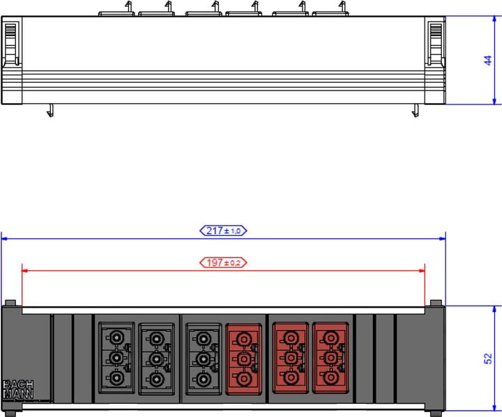 Produktbild Bachmann Consolidation Point 2x 3-fach GST18 Buchse 2-phasig S (919.2001) (6 x, GST18)