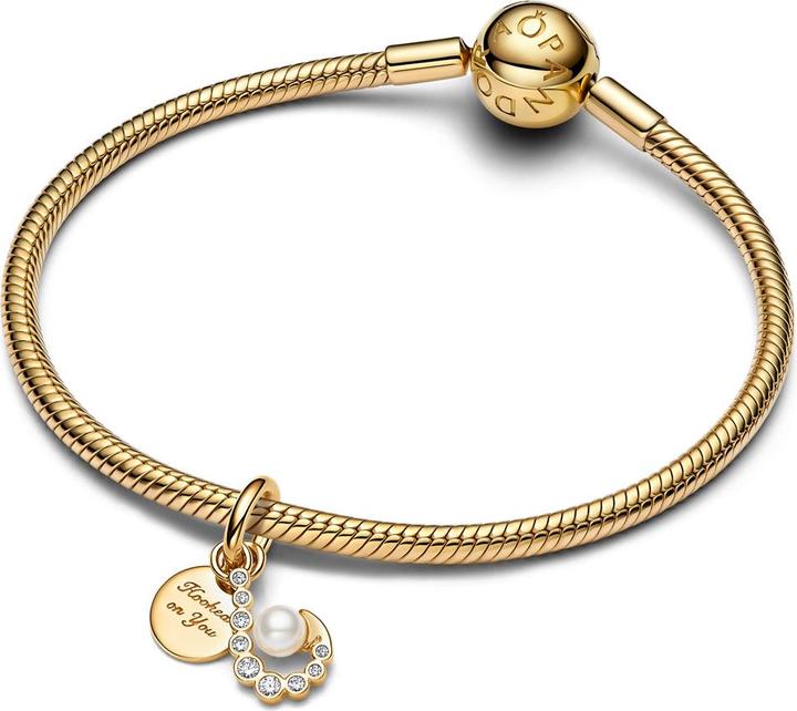 Actual product image Pandora Hook Double Dangle Charm (Gold plated, Metal)