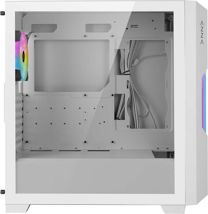Actual product image Azza Guardian 520WG GAMING Miditower White RGB Glass grille retail (ITX, mATX, ATX)
