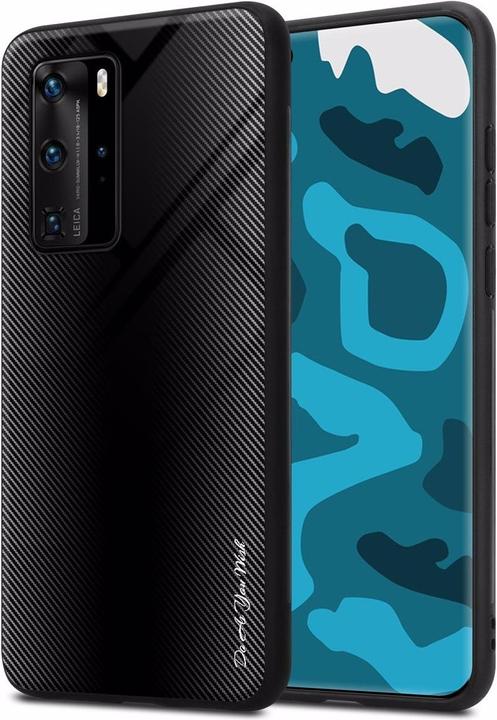 Produktbild Cadorabo TPU Gestreiftes Glas Cover (Huawei P40 Pro+)