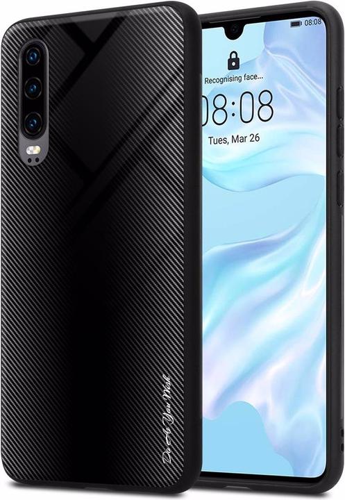 Actual product image Cadorabo TPU Striped Glass Cover (Huawei P30)
