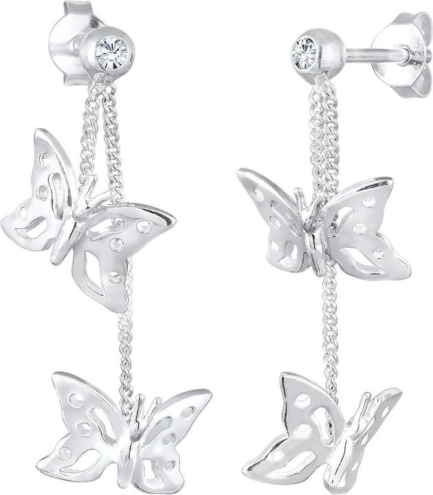 Image du produit Elli Boucles d'oreilles Papillon Naturel Cristaux Argent (Argent sterling 925, Cristal de verre)
