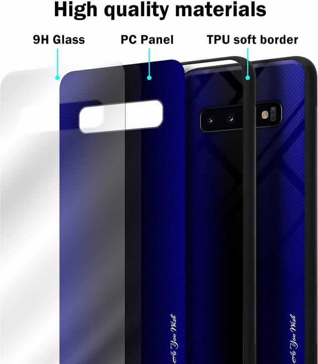 Actual product image Cadorabo TPU Striped Glass Cover (Samsung Galaxy S10)
