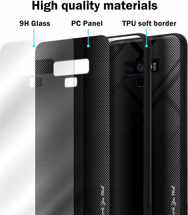 Productafbeelding Cadorabo TPU gestreepte glasplaat (Samsung Galaxy Note 9)