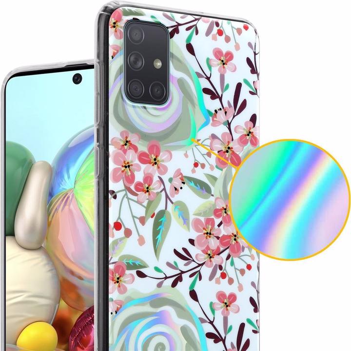 Actual product image Cadorabo IMD TPU Colorful Flowers & Leaves Cover (Samsung Galaxy A71)