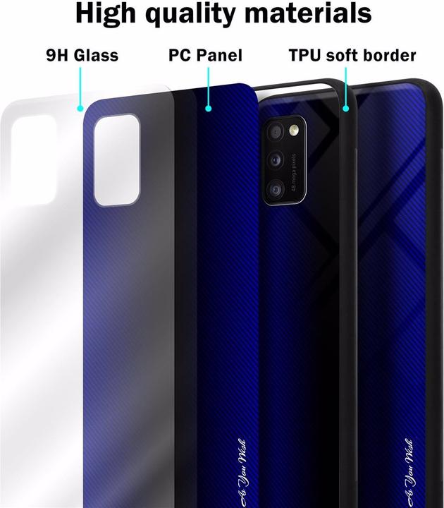 Actual product image Cadorabo TPU Striped Glass Cover (Samsung Galaxy A41)