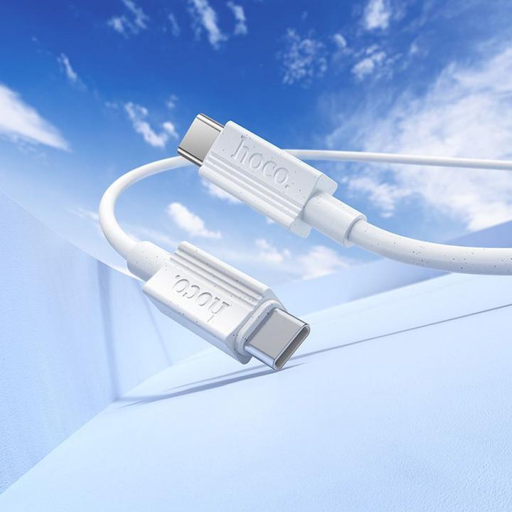 Actual product image Hoco USB-C to USB-C X107, 60W, 3A, 1m, White (1 m)