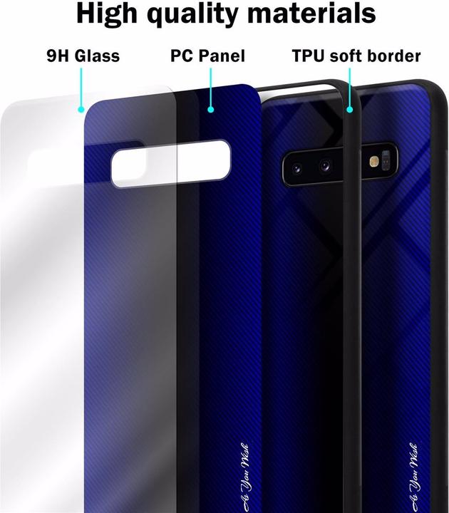 Image du produit Cadorabo TPU Couverture en verre rayé (Samsung Galaxy S10+)