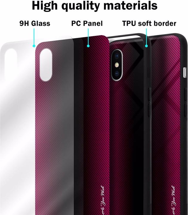Produktbild Cadorabo TPU Gestreiftes Glas Cover (Apple iPhone XS Max)