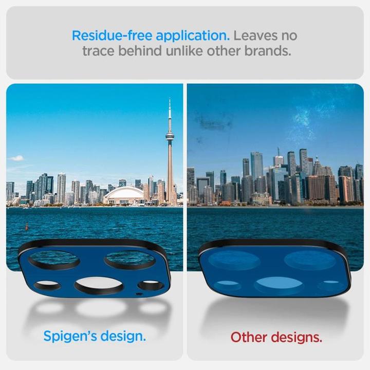 Actual product image Spigen Optik.Tr Camera iPhone 14 Pro/14 Pro Max Lens 2szt./2pcs czarny/black AGL05273 (2 Piece, Apple iPhone 11 Pro)
