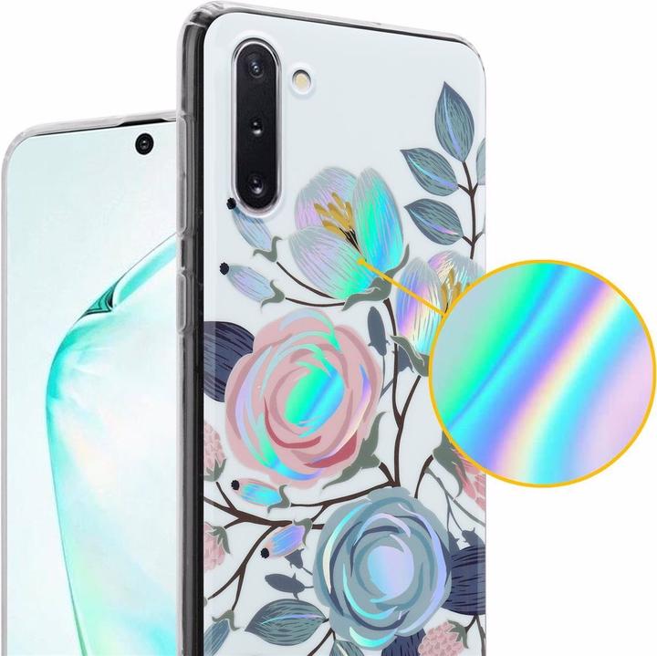 Produktbild Cadorabo IMD TPU Bunte Blumen & Blätter Cover (Samsung Galaxy Note 10)
