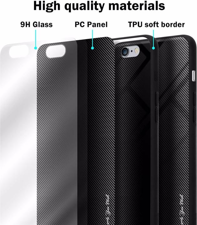 Produktbild Cadorabo TPU Gestreiftes Glas Cover (Apple iPhone 6 Plus)