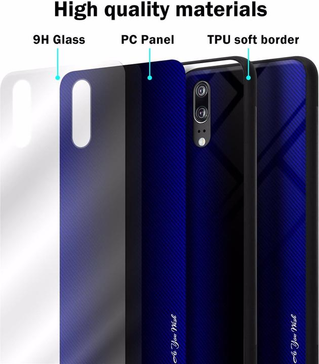Produktbild Cadorabo TPU Gestreiftes Glas Cover (Cubot P20)