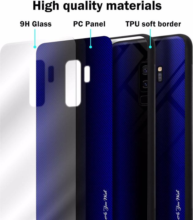 Immagine prodotto Cadorabo Copertura di vetro a strisce in TPU (Samsung Galaxy S9+)