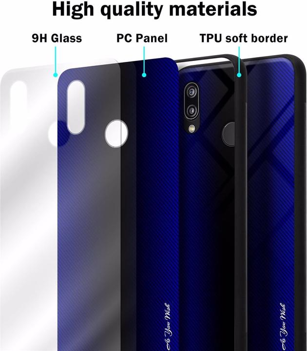 Immagine prodotto Cadorabo Copertura di vetro a strisce in TPU (Huawei Nova 3E)