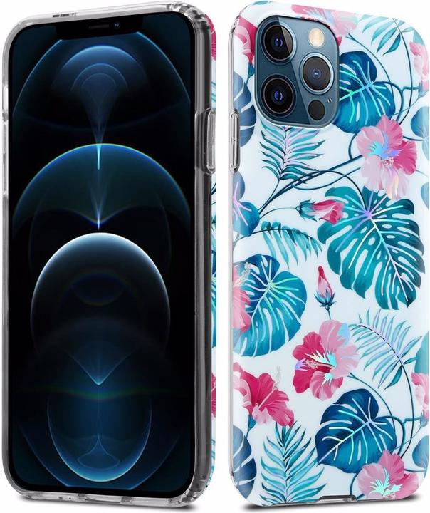 Actual product image Cadorabo IMD TPU Colorful Flowers & Leaves Cover (Apple iPhone 12 Pro Max)