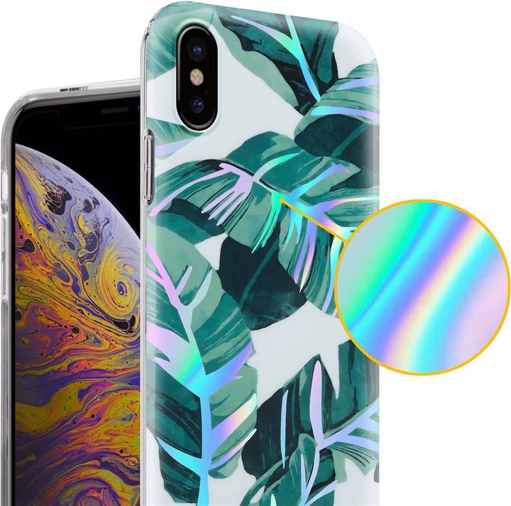 Produktbild Cadorabo IMD TPU Bunte Blumen & Blätter Cover (Apple iPhone XS Max)