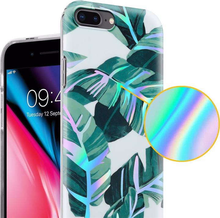 Immagine prodotto Cadorabo IMD TPU Colorful Flowers & Leaves Cover (Apple iPhone 7 Plus, Apple iPhone 7s Plus)