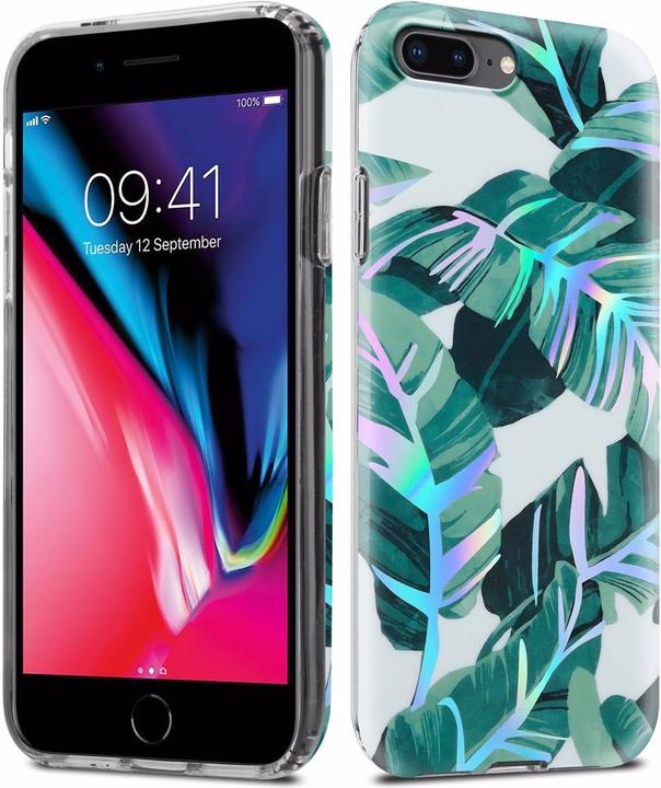 Immagine prodotto Cadorabo IMD TPU Colorful Flowers & Leaves Cover (Apple iPhone 7 Plus, Apple iPhone 7s Plus)