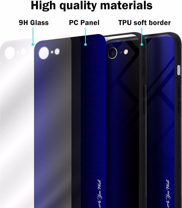 Immagine prodotto Cadorabo Copertura di vetro a strisce in TPU (Apple iPhone 7, Apple iPhone SE (seconda generazione))