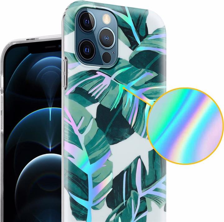 Produktbild Cadorabo IMD TPU Bunte Blumen & Blätter Cover (Apple iPhone 12 Pro Max)