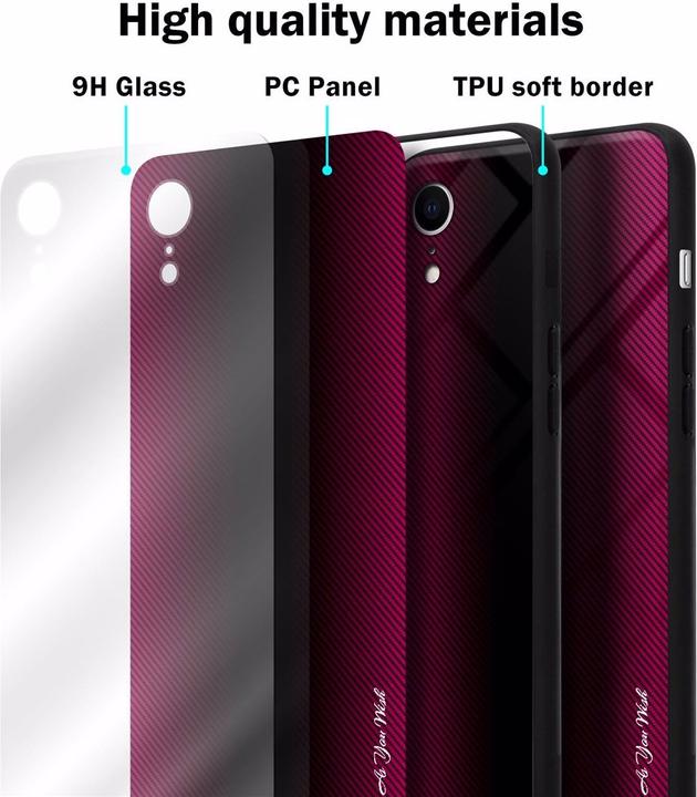Immagine prodotto Cadorabo Copertura di vetro a strisce in TPU (Apple iPhone XR)