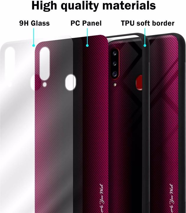 Immagine prodotto Cadorabo Copertura di vetro a strisce in TPU (Samsung Galaxy A20s)