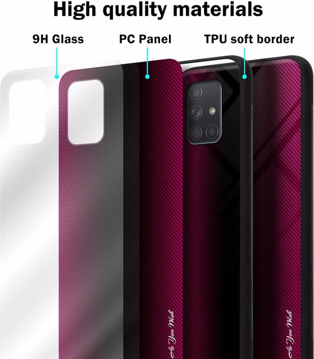 Immagine prodotto Cadorabo Copertura di vetro a strisce in TPU (Samsung Galaxy A71)