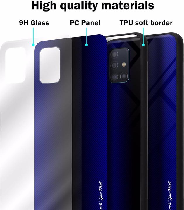 Actual product image Cadorabo TPU Striped Glass Cover (Samsung Galaxy M40s)
