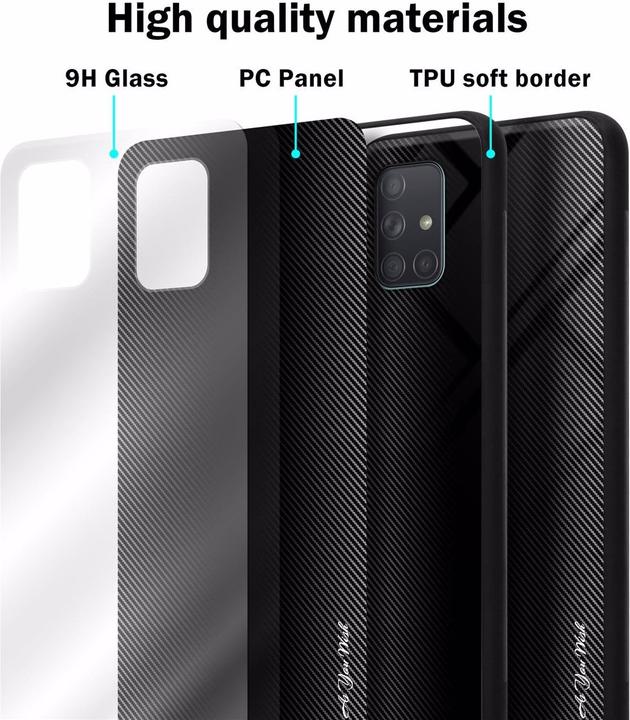 Image du produit Cadorabo TPU Couverture en verre rayé (Samsung Galaxy A71)