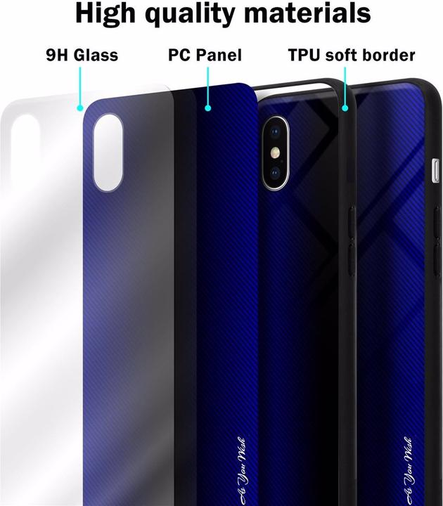Immagine prodotto Cadorabo Copertura di vetro a strisce in TPU (Apple iPhone XS Max)