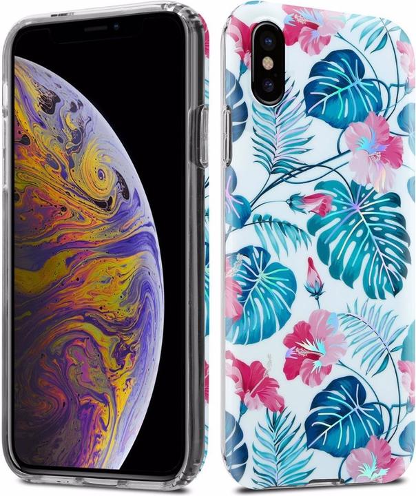 Immagine prodotto Cadorabo IMD TPU Colorful Flowers & Leaves Cover (Apple iPhone XS Max)