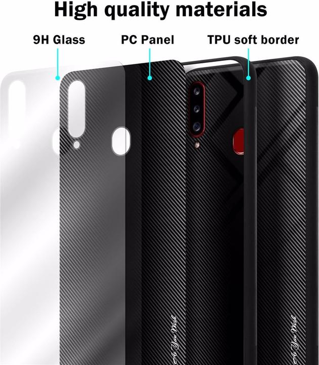 Immagine prodotto Cadorabo Copertura di vetro a strisce in TPU (Samsung Galaxy A20s)