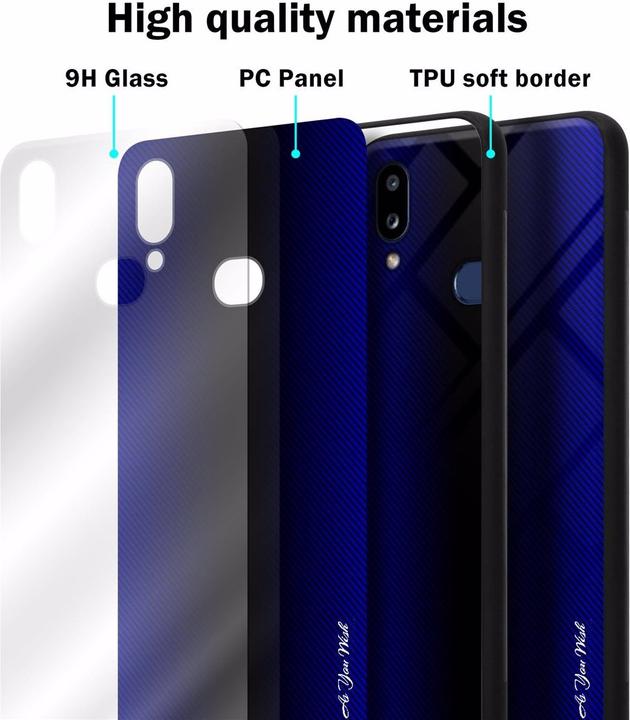 Produktbild Cadorabo TPU Gestreiftes Glas Cover (Samsung Galaxy A10s, Samsung Galaxy M01s)