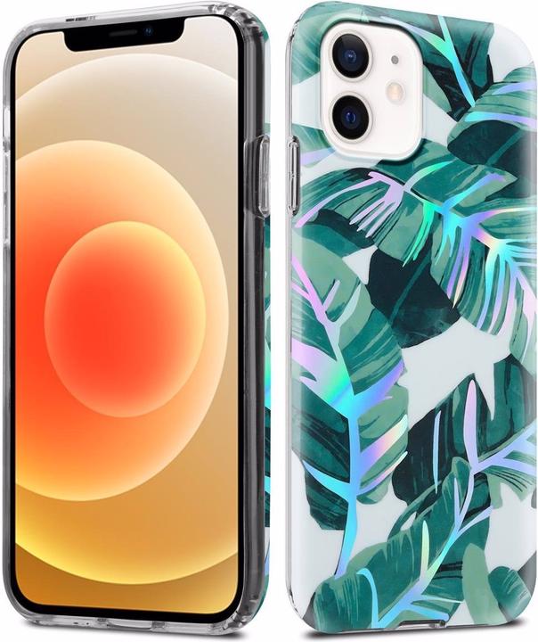 Produktbild Cadorabo IMD TPU Bunte Blumen & Blätter Cover (Realme 12 Pro+, Apple iPhone 12)