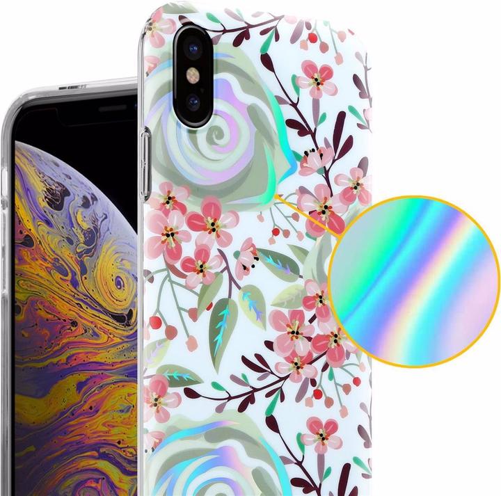 Immagine prodotto Cadorabo IMD TPU Colorful Flowers & Leaves Cover (Apple iPhone XS Max)