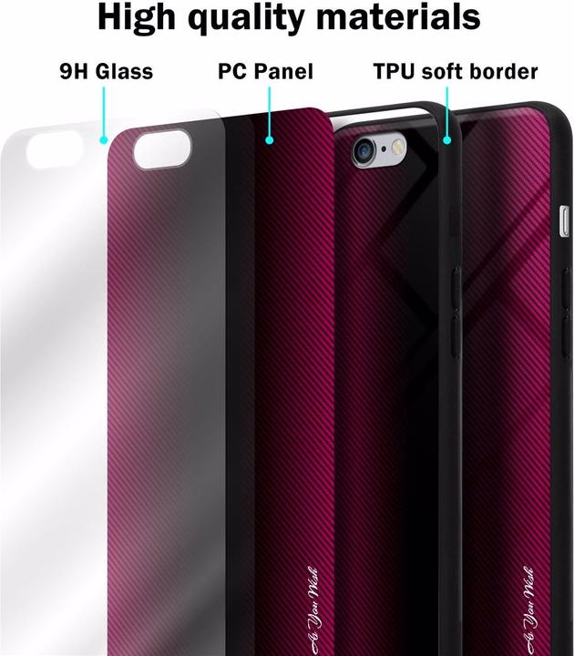 Immagine prodotto Cadorabo Copertura di vetro a strisce in TPU (Apple iPhone 6 Plus)
