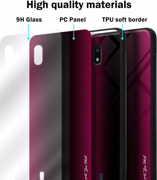 Immagine prodotto Cadorabo Copertura di vetro a strisce in TPU (Samsung Galaxy A10, HTC One M10)