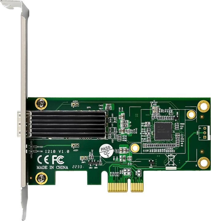 Actual product image InLine Gigabit network card, 1x SFP, PCIe x1, incl. low profile slot bracket (PCI Express 2.1)