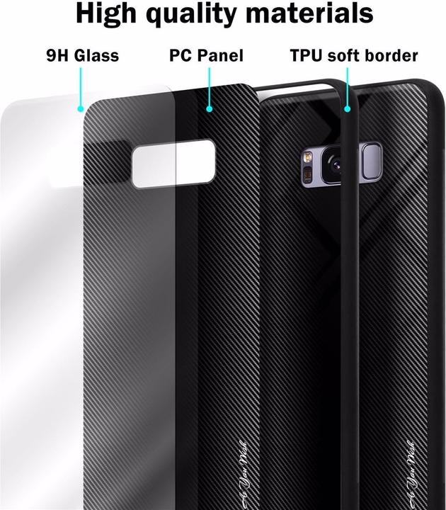 Produktbild Cadorabo TPU Gestreiftes Glas Cover (Samsung Galaxy S8+)