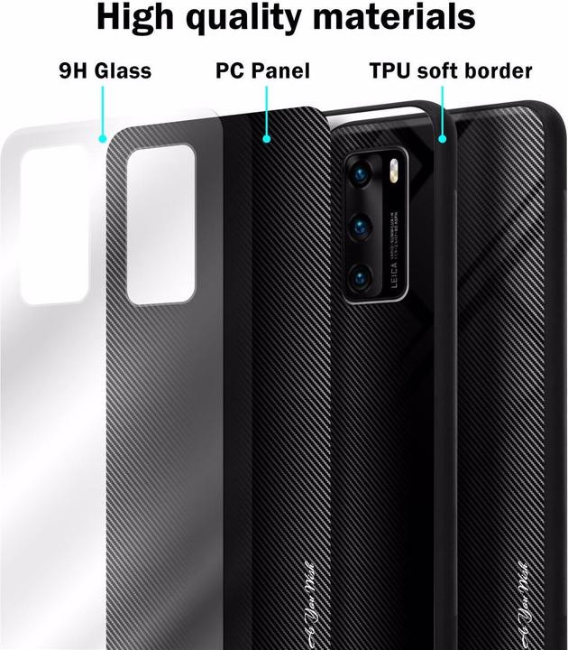 Productafbeelding Cadorabo TPU gestreepte glasplaat (Huawei P40)