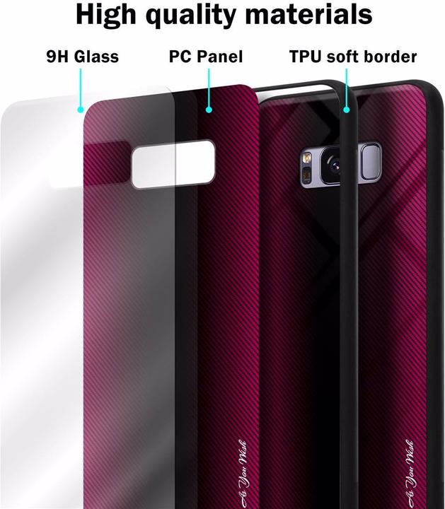 Actual product image Cadorabo TPU Striped Glass Cover (Samsung Galaxy S8+)