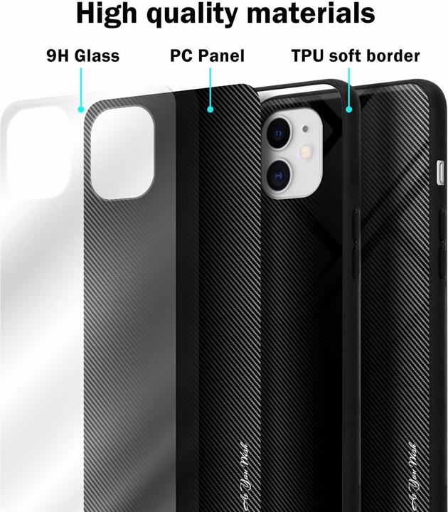 Immagine prodotto Cadorabo Copertura di vetro a strisce in TPU (Apple iPhone 11)