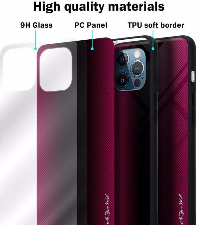 Produktbild Cadorabo TPU Gestreiftes Glas Cover (Apple iPhone 12 Pro Max)