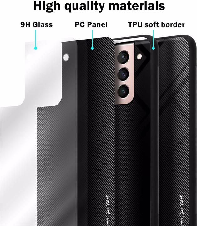 Actual product image Cadorabo TPU Striped Glass Cover (Samsung Galaxy S21 5G)