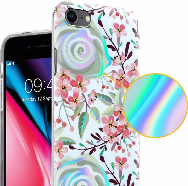 Actual product image Cadorabo IMD TPU Colorful Flowers & Leaves Cover (Apple iPhone 7, Apple iPhone SE (2nd Gen))