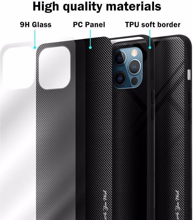 Produktbild Cadorabo TPU Gestreiftes Glas Cover (Apple iPhone 12 Pro Max)